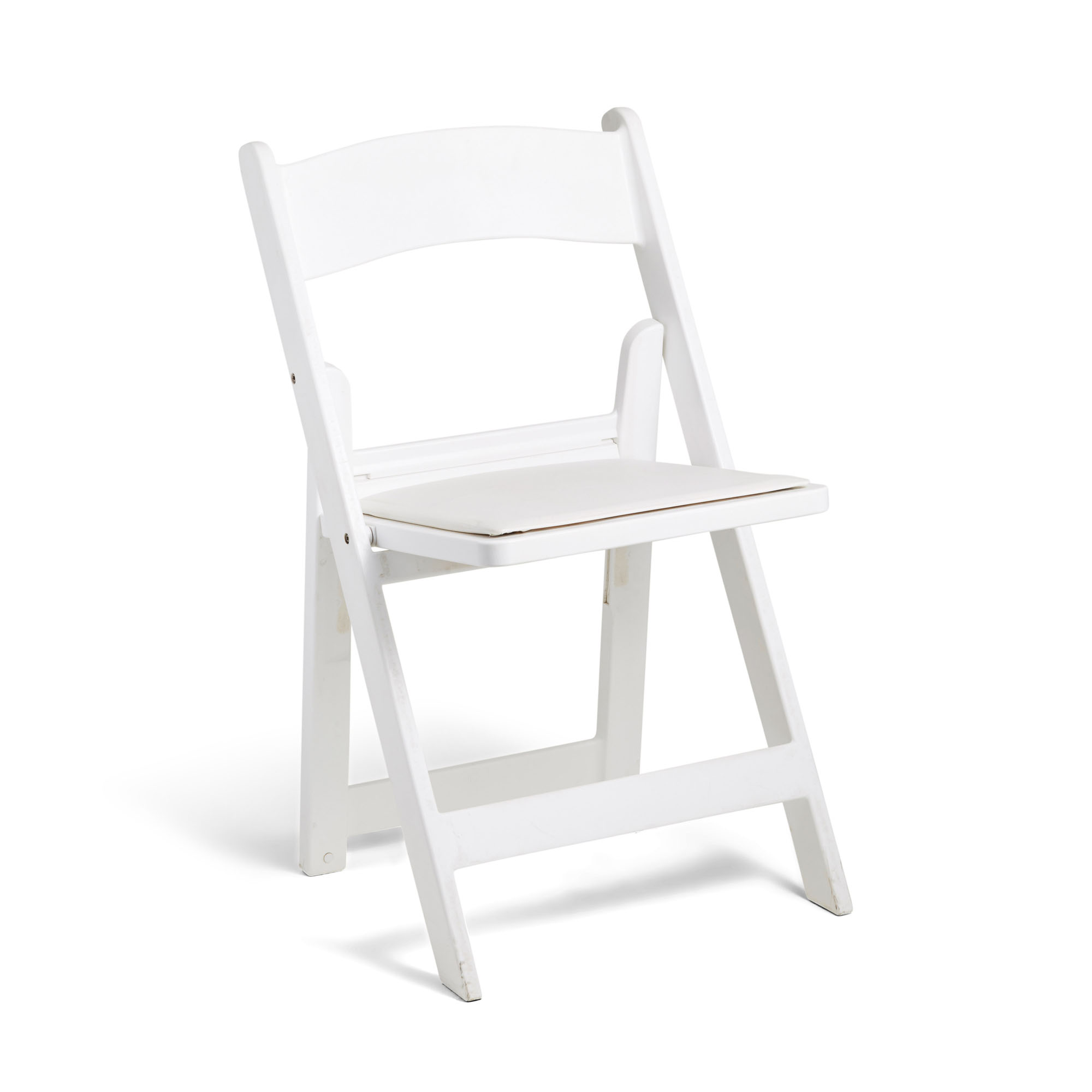 Italian Folding Chair White Padded Seat For Hire Salters Hobart And Launceston