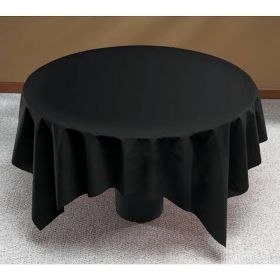 Table Cloth Black Poly For Round, Black Round Table Cloth