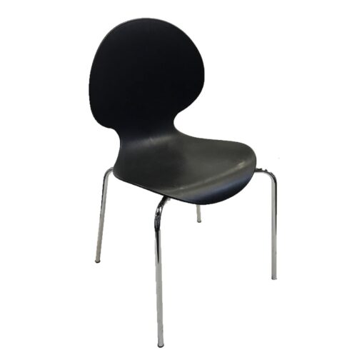 Ernie ErgoFlex Cafe Chair in Black