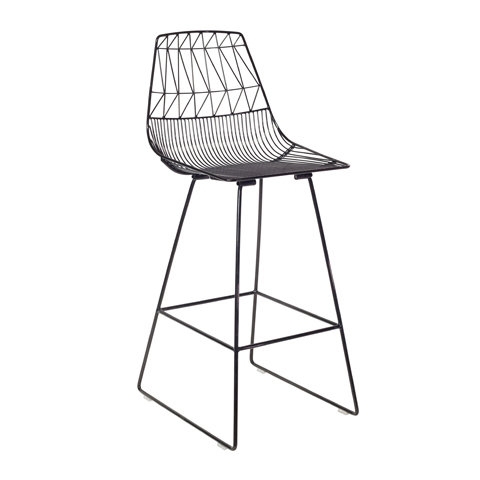 Lucy Stool Black For Hire Salters, Wire Bar Stools Black