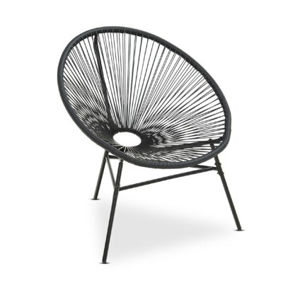 Black wire chair for outdoor relaxing