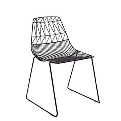 Black Lucy Wire Chair available for hire from Salters Hire Tasmania