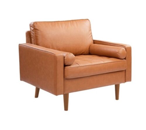 Tan leather armchair - George Armchair